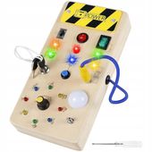 Tablica manipulacyjna drewniana montessori przełączniki światła SY-100111