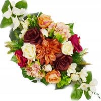 Sztuczne kwiaty stroik na grób wiązanka nagrobna cmentarz dekoracja