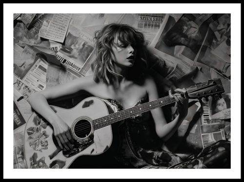 Plakat 70x50cm Młoda Gitarzystka na Arena.pl
