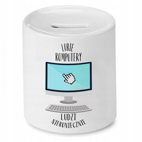 Skarbonka Informatyka Programisty Lubię Komputery Z Nadrukiem Ze Zdjęciem na Arena.pl