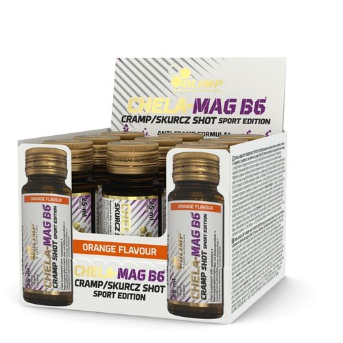 OLIMP CHELA-MAG B6 SKURCZ SHOT 9x25ml MAGNEZ POTAS WITAMINA B6 na Arena.pl