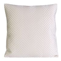 Poszewka na poduszkę z welwetu pikowana SOFIA 45X45 kremowa
