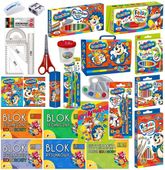 BAMBINO Wyprawka Szkolna DUŻY zestaw plastyczny XXL + teczka 9cm