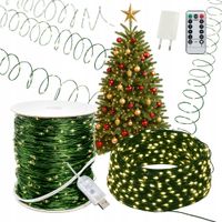 LAMPKI CHOINKOWE Świąteczne 1000 LED Ciepłe Białe 100m Drucik Szpula