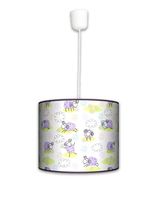 Lampa wisząca mała- Owieczki (biała, fioletowe owieczki)