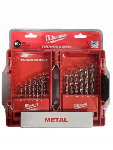 Wiertła do metalu zestaw wierteł hss-g mm wiertło 19 szt komplet Milwaukee na Arena.pl