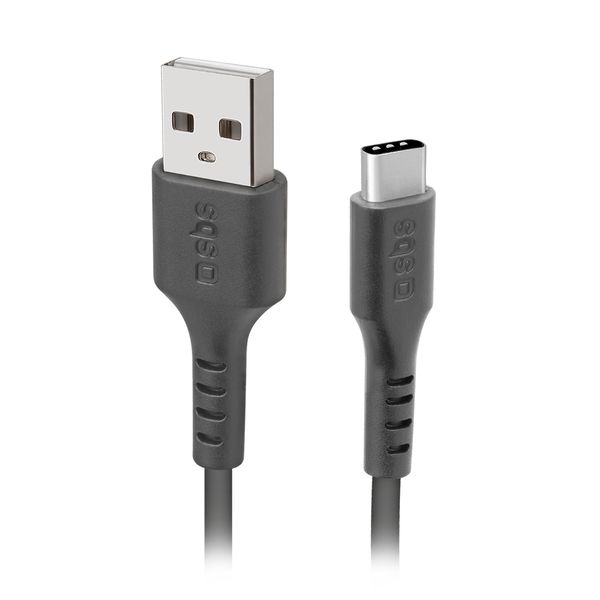 Kabel przewód USB-A - USB-C 1m - czarny zdjęcie 1