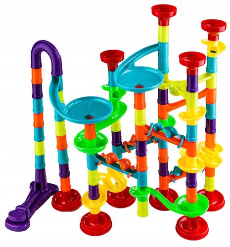 Tor Kulkowy KULODROM ZESTAW 113 el KULKI WYRZUTNIA Zjeżdżalnia dla kulek na Arena.pl