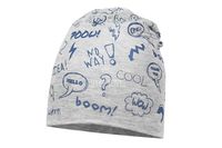 BROEL Tommy czapka dla chłopca na wiosnę wiskoza szary-granat 40-42