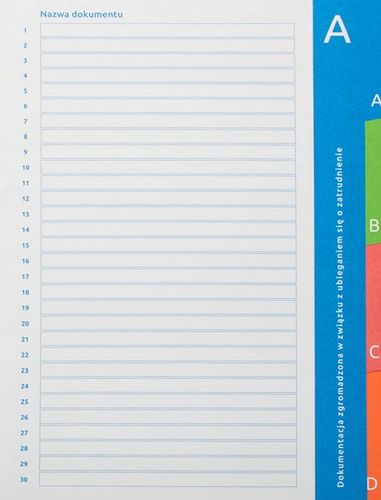 Segregator A4/2R/20Mm Niebieski Do Akt Osob. 3769 na Arena.pl