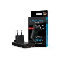 PATONA Platinum Ładowarka Flat GaN 65W PD3.0 czarn