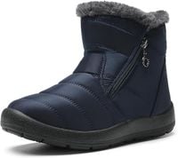 Śniegowce damskie ocieplane buty zimowe wodoodporne granatowe r. 41