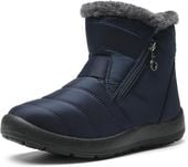 Śniegowce damskie ocieplane buty zimowe wodoodporne granatowe r. 41