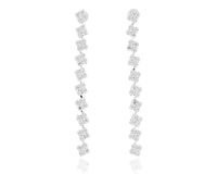 Kolczyki drobne kwadraty długość 5,5 cm