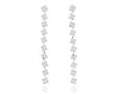 Kolczyki drobne kwadraty długość 5,5 cm