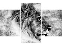 90X60CM OBRAZ GŁOWA LWA