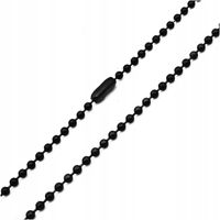 Łańcuszek kulkowy stal nierdzewna czarny nieśmiertelnik BLINGART