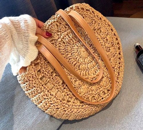 Klasyczna Torebka Torba Okrągła Słomiana Na Zakupy na Arena.pl