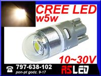 żarówka LED T10 Cree UHP biała ciepła 12v 24v wysoka jakość MOCNA