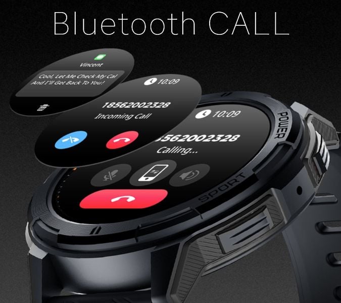 smartwatch męski rubicon rncf26-1 black zdjęcie 5