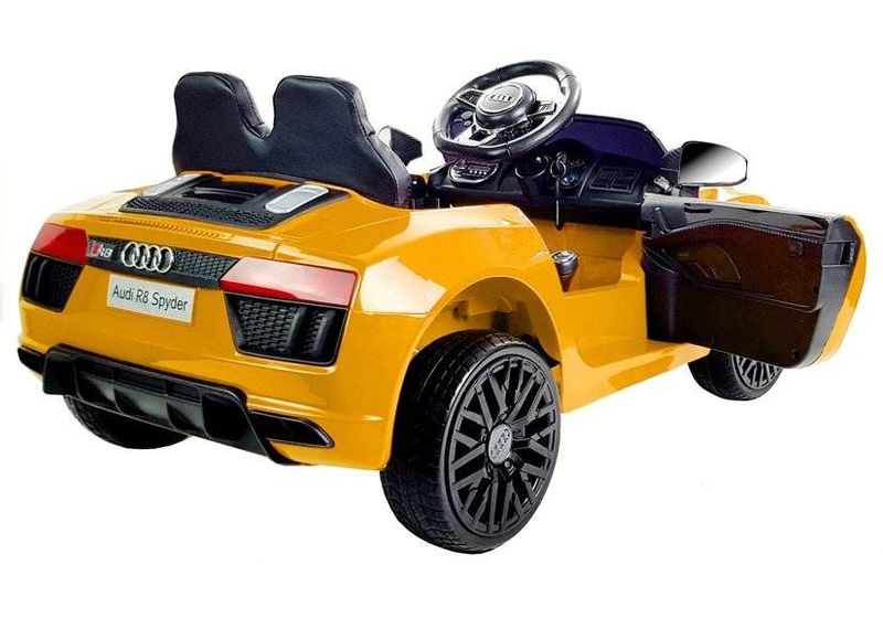 Auto na Akumulator Audi R8 Spyder Żółty zdjęcie 4