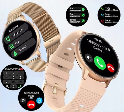 SMARTWATCH ZEGAREK DAMSKI POLSKIE MENU ROZMOWY WIADOMOŚCI 4 PASKI na Arena.pl