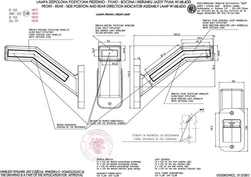 Lampa LED przednio-tylno-boczna kierunek PRAWA 1259P na Arena.pl