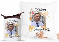 Zestaw Poduszka + Kubek Prezent Andrzej Duda Pis Z Nadrukiem Ze Zdjęciem