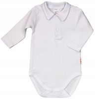 Body KOŁNIERZYK Polo Białe Chrzest r 68 KLEKLE