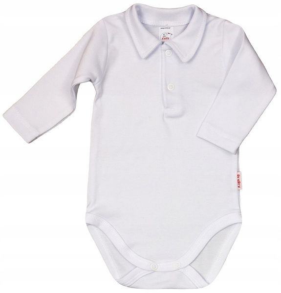 Body KOŁNIERZYK Polo Białe Chrzest r 68 KLEKLE zdjęcie 1