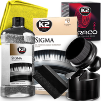 K2 SIGMA 0,5L DRESSING DO NABŁYSZCZANIA OPON APLIKATOR PĘDZELEK MIKROFIBRA