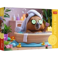 Urocze puzzle dla dzieci - Bajkowa Kapibara w SPA - Trefl 160 elementów