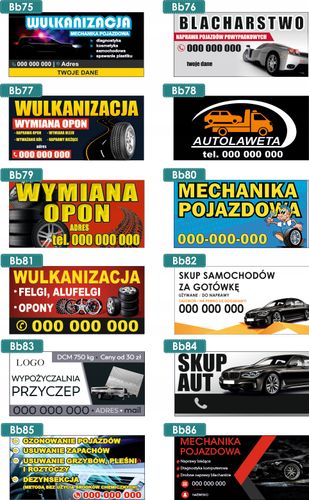 BANER REKLAMOWY projekt 130x80 cm USŁUGI BUDOWLANE na Arena.pl