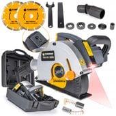 BRUZDOWNICA ELEKTRYCZNA 3000W 14/19/29mm TARCZA 150mm WALIZKA LASEROWA