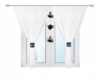 Firana kuchenna GIRLANDA kawa dzban KOLORY 300x150