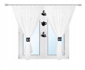 Firana kuchenna GIRLANDA kawa dzban KOLORY 300x150