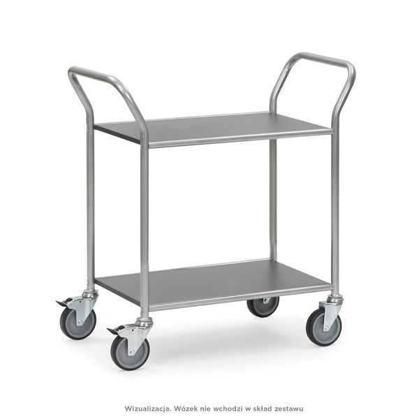 Zestaw jezdny Fi 125, Gumowane, łożysko kulkowe, 2 x z hamulcem + 2 x bez zdjęcie 3