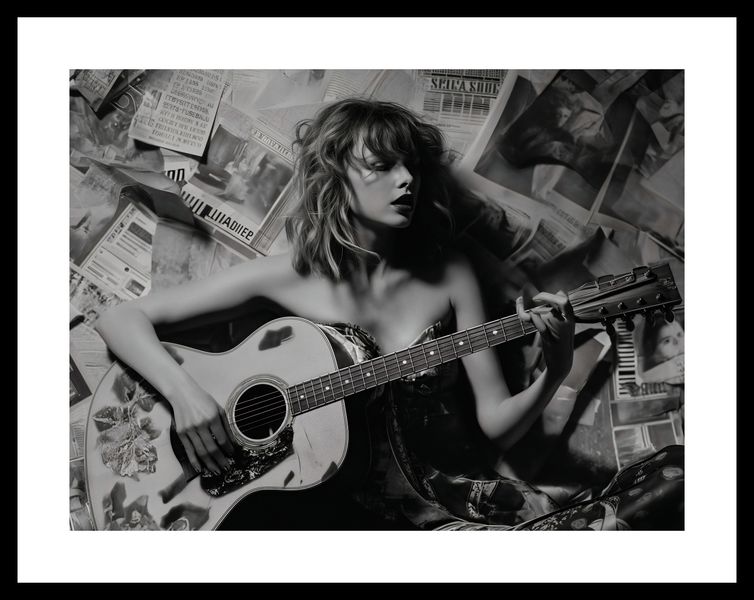 Plakat 40x30cm Młoda Gitarzystka zdjęcie 3