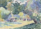 Plakat 18x13cm Landscape,  Henri-Edmond Cross Vintage do Salonu
