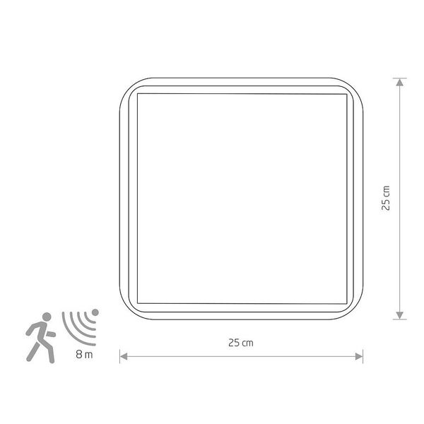 Natynkowa lampa zewnętrzna Tahoe czujnik ruchu plafon biały zdjęcie 2