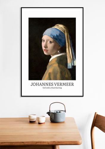 Plakat 60x80cm Design Girl with a Pearl, Vermeer Vintage do Salonu na Arena.pl