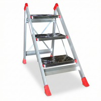 Drabina aluminiowa schody schodki magazynowe składane FARAONE SGP3 - 2,75 m