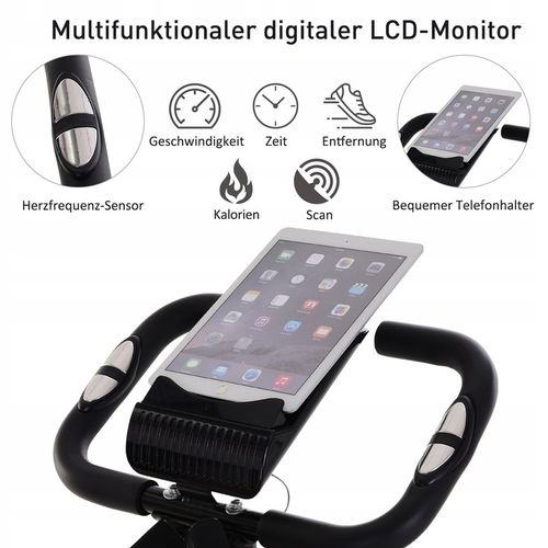 Rower Treningowy X-Bike Składany Stacjonarny LCD Czarny na Arena.pl