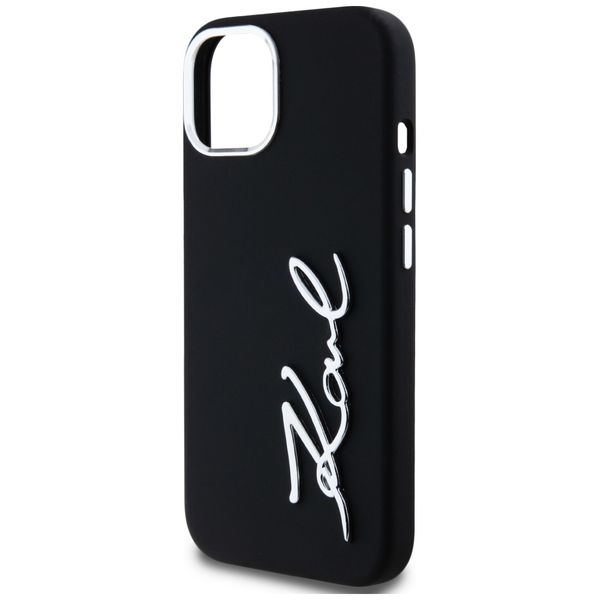 etui karl lagerfeld silicone metal       script logo do iphone 15 zdjęcie 6