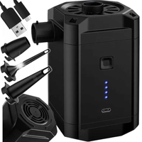 Pompka Akumulatorowa Kompresor Elektryczna Materaca Piłki USB Końcówki