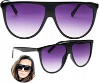 Okulary kwadratowe przeciwsłoneczne Damskie Cieniowane UV400 Blogowe duże