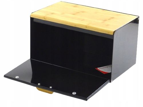 CHLEBAK NA PIECZYWO BUŁKI CHLEB POJEMNIK POJEMNY CZARNY BAMBUS DO KUCHNI na Arena.pl