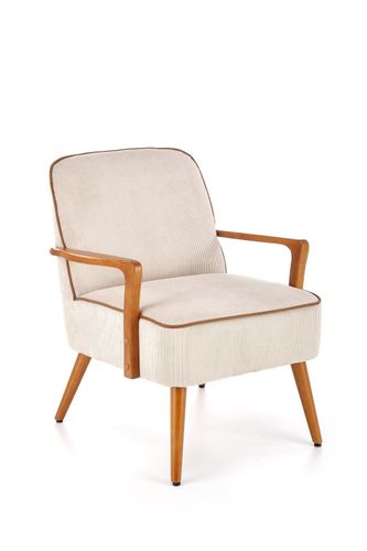 Fotel wypoczynkowy Grejs beż/orzech na Arena.pl