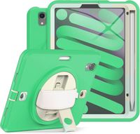 Etui do iPad Mini 6 8.3" z Podstawką i Paskiem na Ramię Zielone