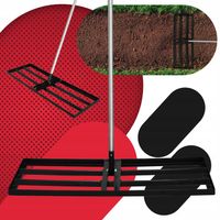 NIWELATOR ręczny STALOWY do TERENU TRAWNIKA kretowisk 90x30 RÓWNIARKA TRZON